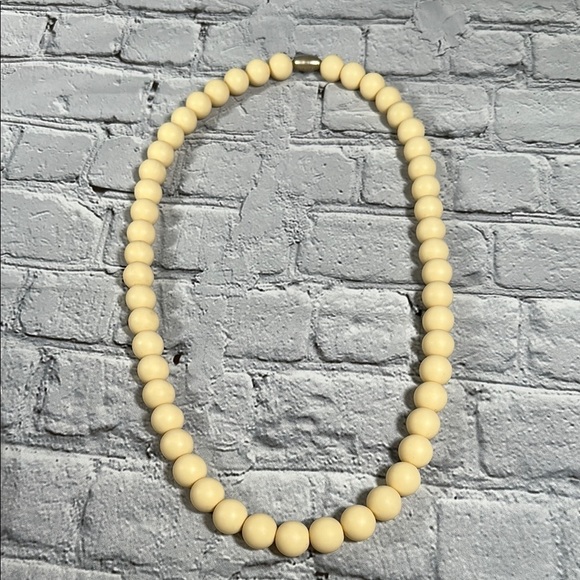 chew beads Jewelry - Chew Beads Jane Necklace Ivory off White Cream 30”
